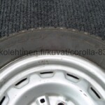 Toyota Corolla AE82, CE80, EE80 alkuperäinen peltivanne vanhalla Goodyear renkaalla