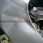 Toyota Yaris Verso oikea etulokasuoja, iso painauma valon korkeudella